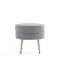 Manhattan Comfort Bailey Ottoman in Grey with Gold Feet OT003-GY - alternate 10